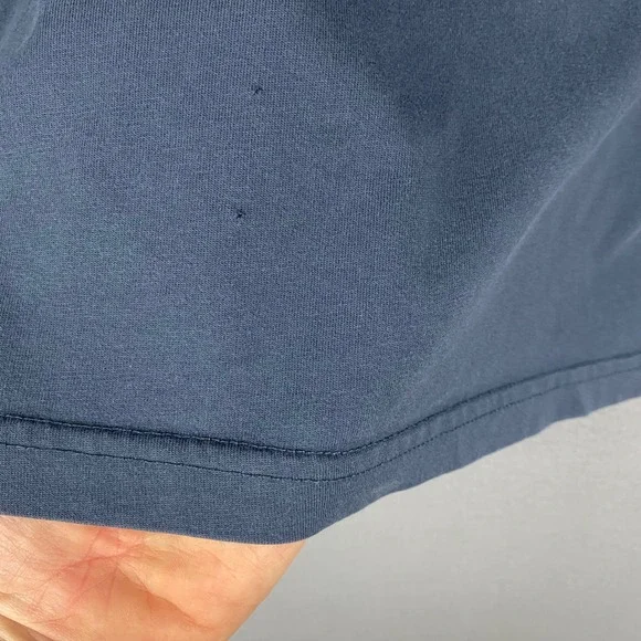 LL Bean Mens XL Carefree Unshrinkable Blue Cotton Crew Neck Short Sleeve T Shirt - Picture 3 of 7